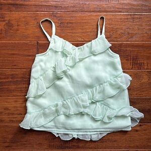 Abercrombie Kids Mint Green Ruffled Camisole, size 7/8